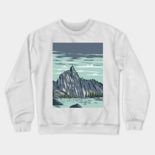 Prusik Peak in the Enchantments within Alpine Lakes Wilderness Washington State WPA Poster Art Crewneck Sweatshirt